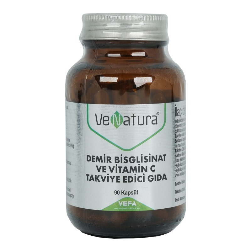 VENATURA DEMIR BISGLISINAT VE VITAMIN C 90 KAPS