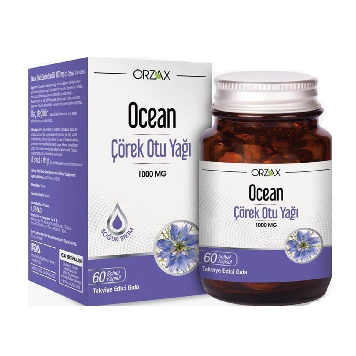 ORZAX COREK OUT YAGI BLACK CUMIN OIL 1000 MG 60 C