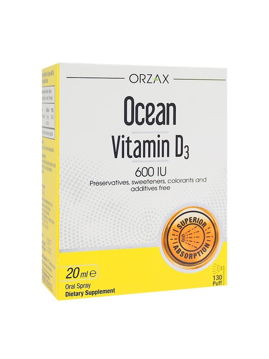 ORZAX VITAMIN D3 Spray 600 ME 20 ml